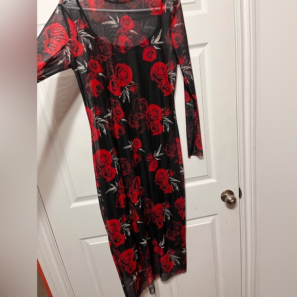 Bodycon mesh long sleeve dress - Picture 4 of 8